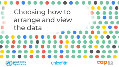 Child health and well being dashboard - Choosing how to arrange and view the data